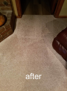 Freshly cleaned carpet in a home after service by Magna-Dry Carpet and Upholstery Cleaning in Cincinnati, OH.