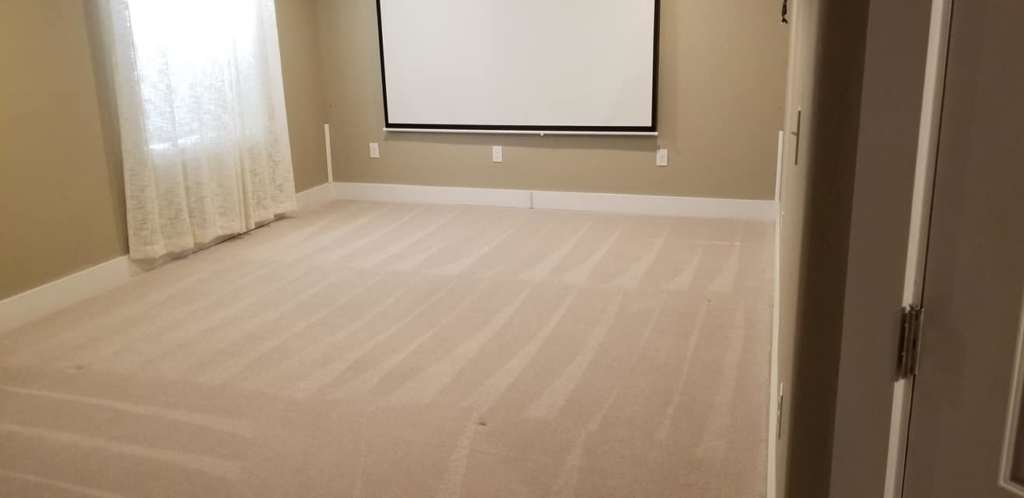 A freshly cleaned carpet showing professional results from Majestic Carpet & Upholstery Care in Sandy, UT.