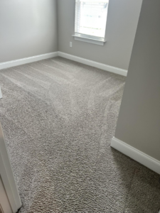 A freshly cleaned and groomed carpet in a residential room by The Gold Standard Professional Cleaning Services, LLC in Murfreesboro, TN