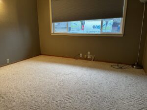A freshly cleaned, empty carpeted room after service by Easy Clean Carpet Care in Citrus Heights, CA