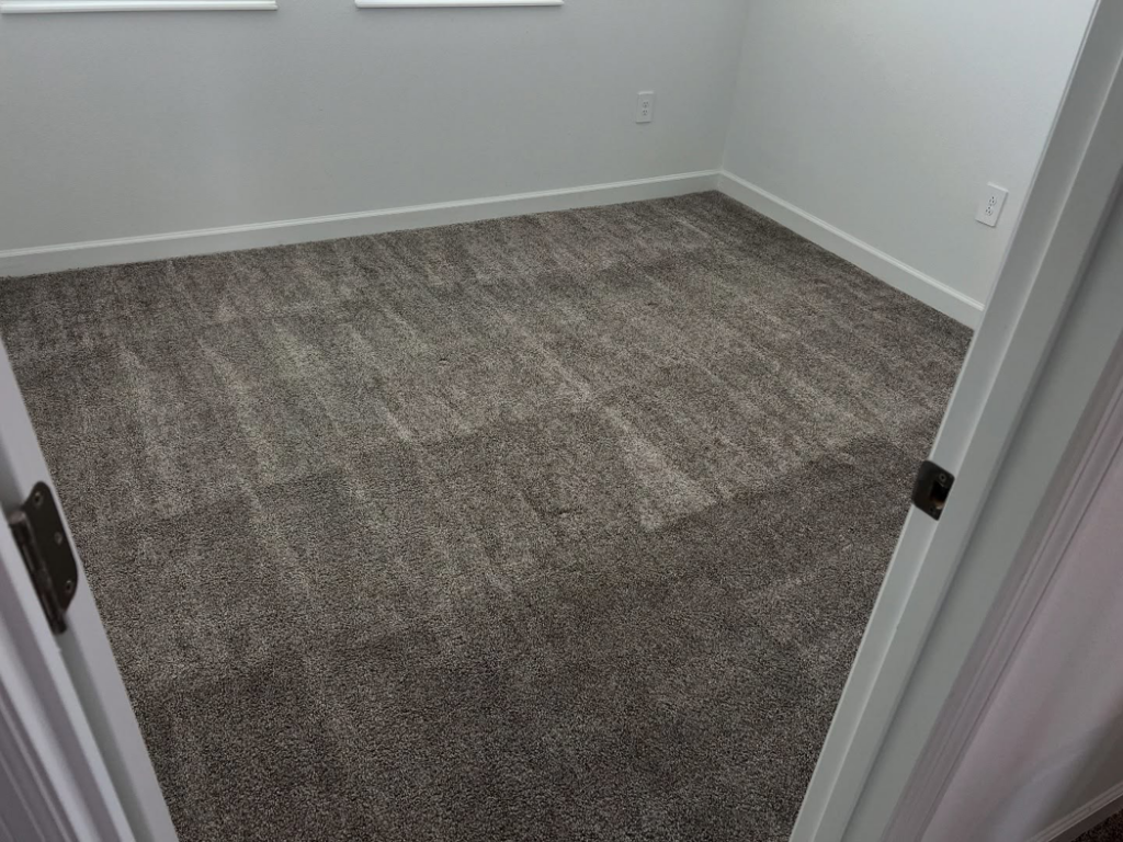 A freshly cleaned carpeted room with visible vacuum lines by LSA mobile cleaning, a carpet contractor in Winter Garden, FL