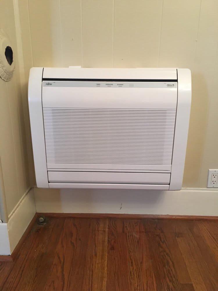A Fujitsu mini-split indoor unit professionally installed by DC AC Air Conditioning & Heating in San Diego, CA.