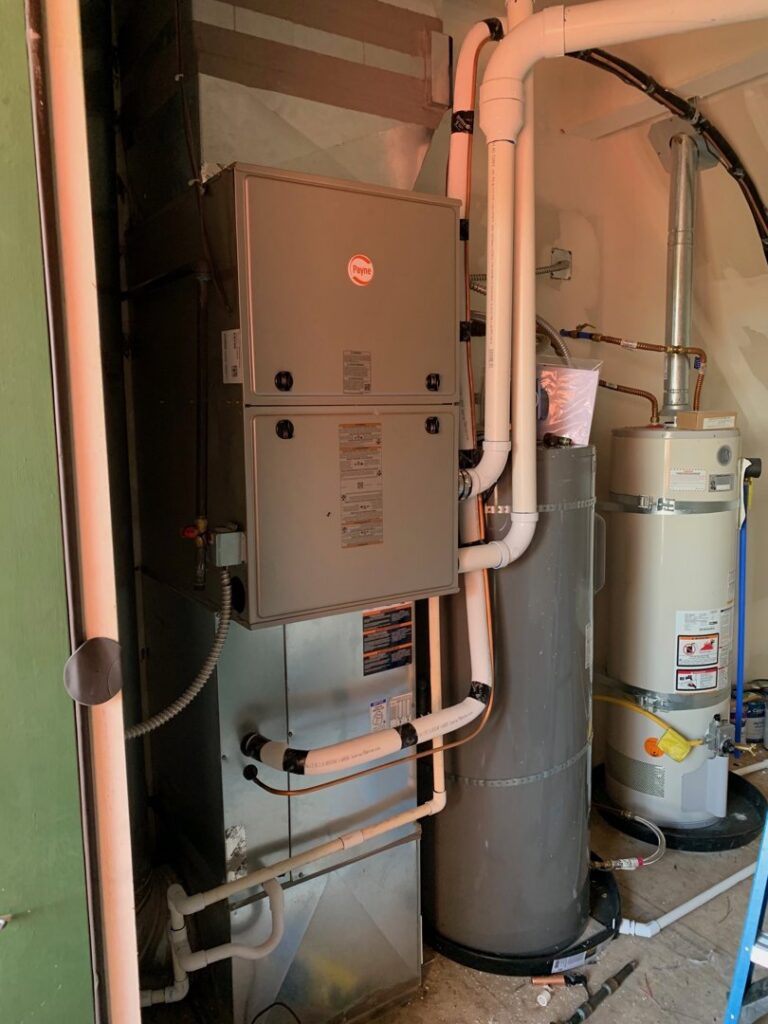 A new furnace and water heater installation by Excellence Heating & Cooling, LLC. in Beaverton, OR.