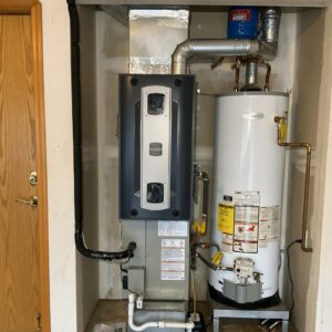 A complete furnace and water heater installation by Sound Comfort Heating & Air Conditioning in Everett, WA.