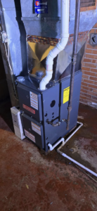 A newly installed Goodman furnace and ductwork by McBride HVAC Solutions LLC in Cincinnati, OH