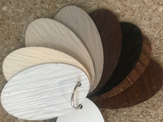 Various garage door color and material swatches for selection from Tulsa Garage Door Doctor LLC in Tulsa, OK