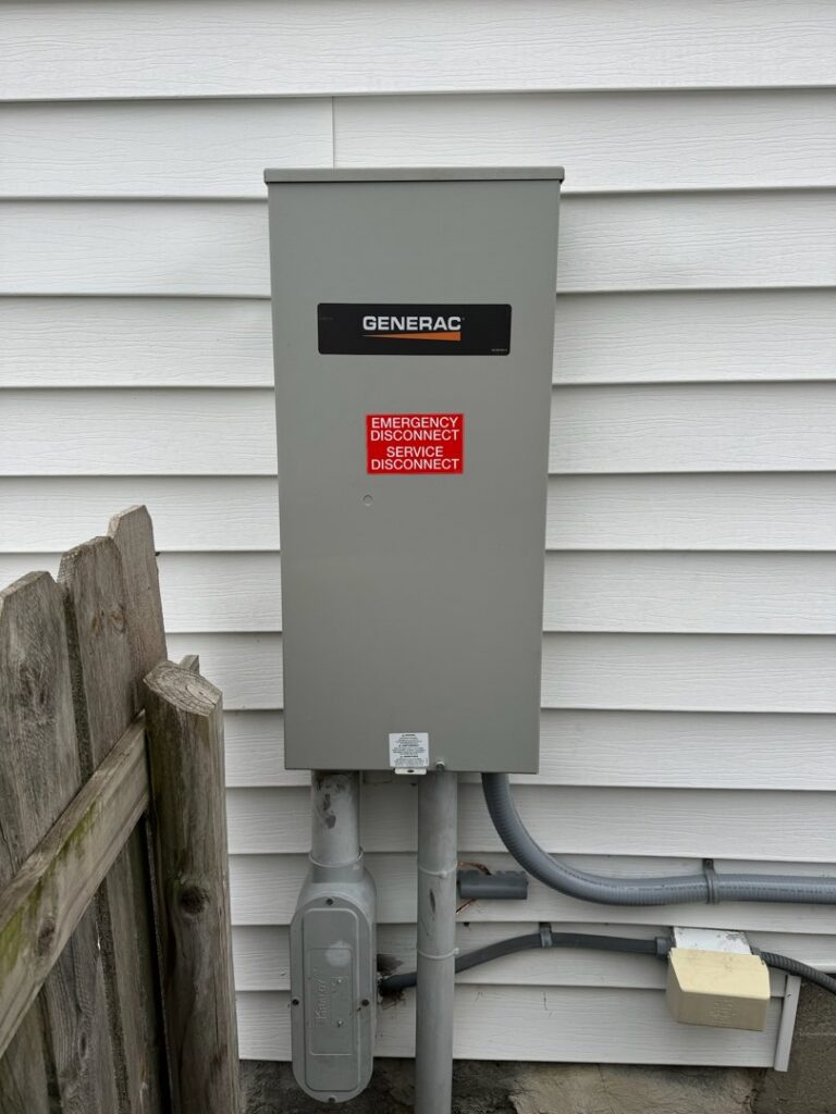 Generac emergency disconnect panel installed by TruVolt Electric in South Bend, IN