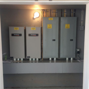 Generac generator and electrical panel installation by Kent County Electrical Services in Warwick, RI.