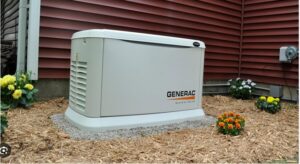 Generac Guardian Series generator installed outside a home by CM Electrical Solutions in Elizabethtown, KY.
