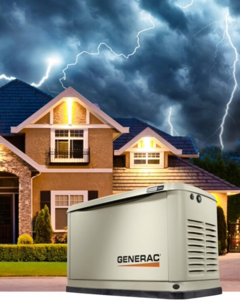 A Generac home standby generator installed by coastline.electric.inc, ensuring reliable power in Boston, MA.
