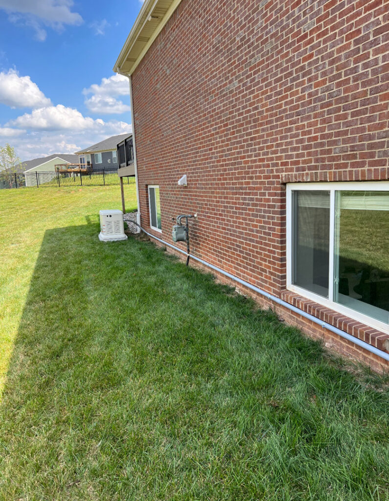 A Generac standby generator installed on the exterior of a home by Morris Electric Co. Inc. in Louisville, KY.