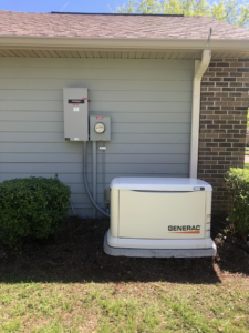A Generac standby generator professionally installed by Albritton Electrical Service, Inc. in Tallahassee, FL.