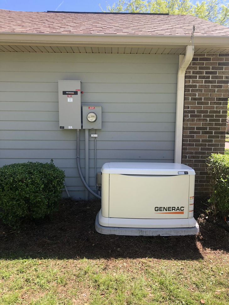 A Generac standby generator professionally installed by Albritton Electrical Service, Inc. in Tallahassee, FL.