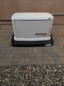 A Generac home standby generator professionally installed by Almighty Electric, Inc. in Yuma, AZ.
