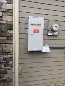 A Generac emergency disconnect service transfer switch installed by Washington Generators LLC in Kent, WA.