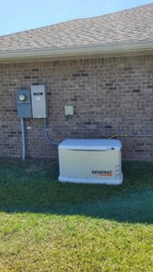 A Generac whole-house generator professionally installed by NCharge Electrical Services in Birmingham, AL.