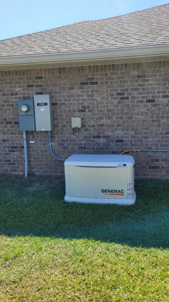 A Generac whole-house generator professionally installed by NCharge Electrical Services in Birmingham, AL.