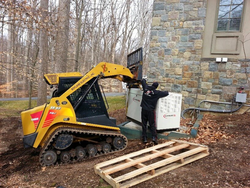 Generator delivery and installation by Boyland Electric Inc. in Laytonsville, MD.