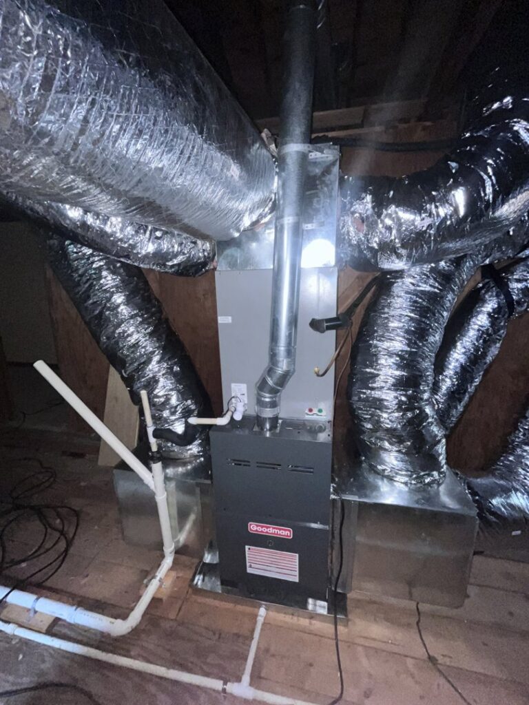 A Goodman furnace and air handler with new ductwork installed by B&B Hvac Llc in Memphis, TN.
