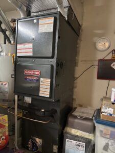 A Goodman furnace and water heater replacement with ductwork by Nevada Heating Reno in Sparks, NV.