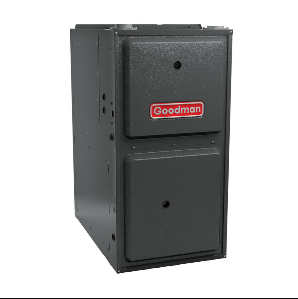 A new Goodman furnace unit, available from American Heating and Cooling Idaho in Pocatello, ID