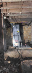 A Goodman HVAC furnace and air handler unit installed in a home's crawl space by Rocket Heating and Cooling LLC in Kansas City, MO.