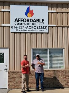 A Goodman outdoor air conditioner unit installed by Bellis Heating & Cooling in Independence, MO.