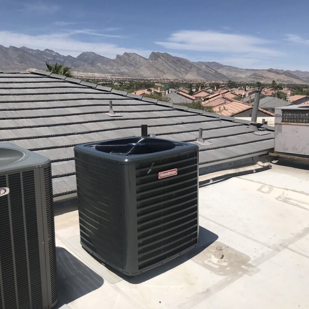 A Goodman rooftop air conditioning unit installed by Allstar Heating & Cooling in Port Richey, FL