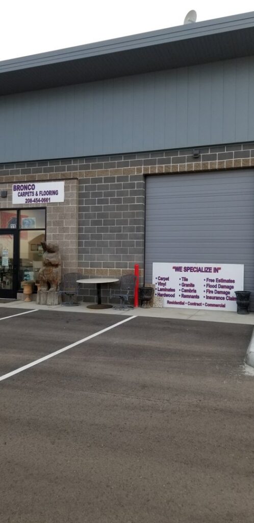A close-up view of a soft gray carpet texture sample available at Bronco Carpets and Flooring in Caldwell, ID.