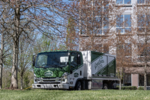 A Great Lawns Turf Care branded truck parked on a green lawn in Nashville, TN, ready for service.