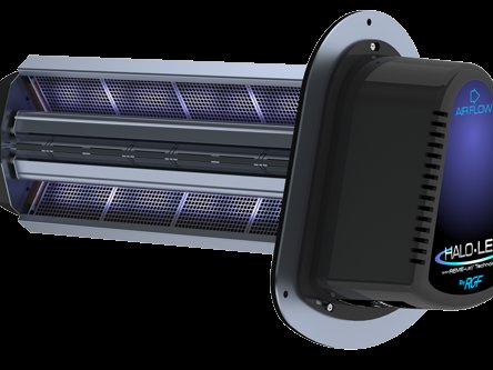 A HALO-LED duct-mounted air purification system, an indoor air quality solution from Sullivan Heating & Cooling in Depew, NY