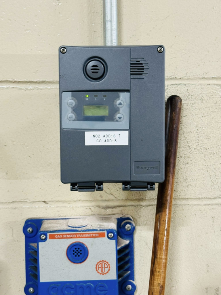 A Honeywell gas sensor for NO2 and CO monitoring installed by ICM Mechanical & Controls, LLC in Fall River, MA