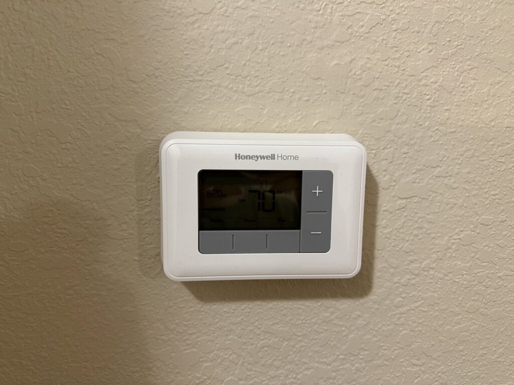 A Honeywell Home thermostat installed by Tadlock Heating & Air Conditioning in Tallahassee, FL