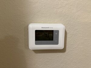 A Honeywell Home thermostat installed by Tadlock Heating & Air Conditioning in Tallahassee, FL