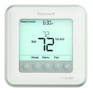 A modern Honeywell ProSeries thermostat, often installed by Berico HVAC contractors in Greensboro, NC