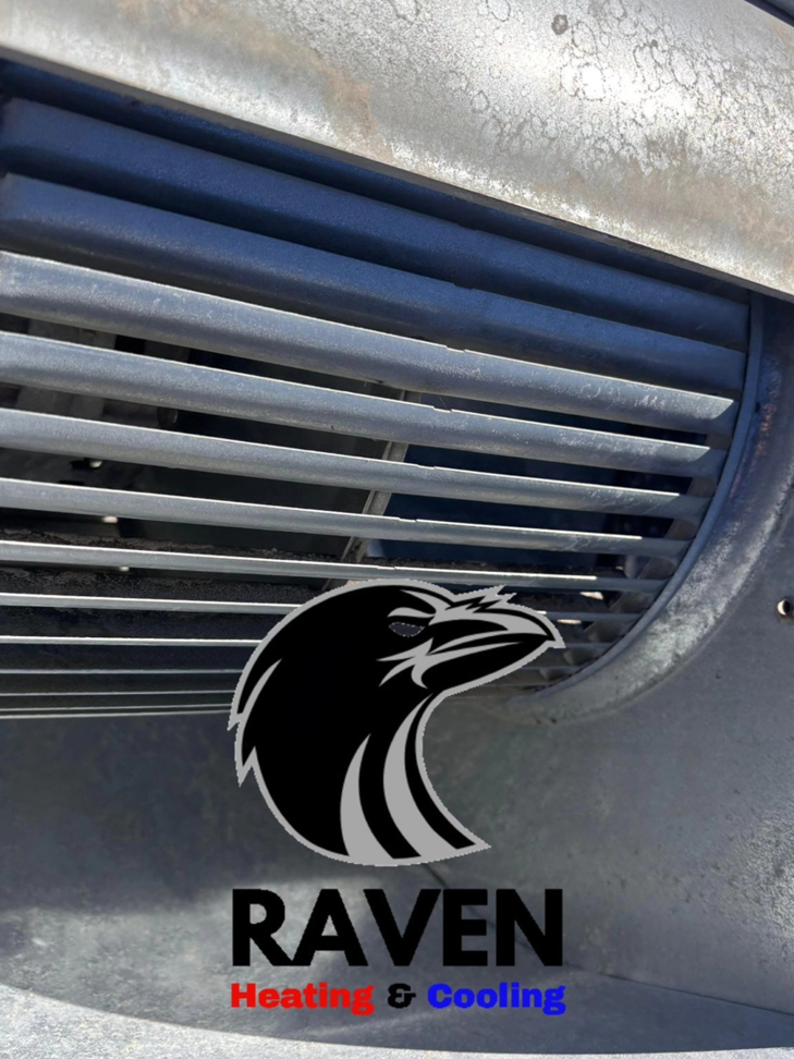 A close-up view of an HVAC blower fan component serviced by Raven Heating & Cooling in El Paso, TX.