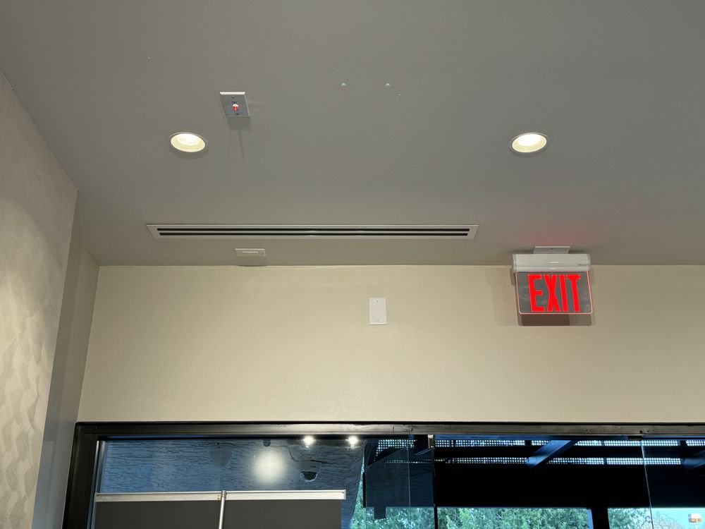 An HVAC ceiling vent or diffuser installed in a commercial or residential space by Desert Heroes HVAC in Phoenix, AZ