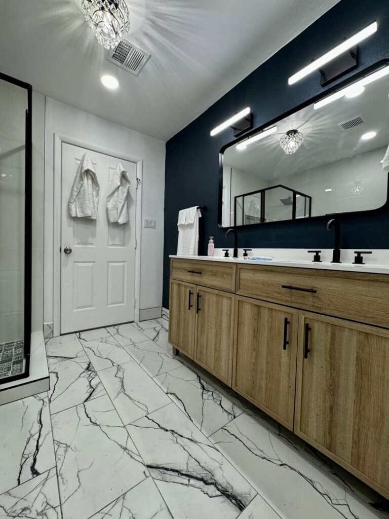 HVAC ceiling vent visible in a newly remodeled bathroom by AZ Remodeling & Handyman LLC in Scottsdale, AZ