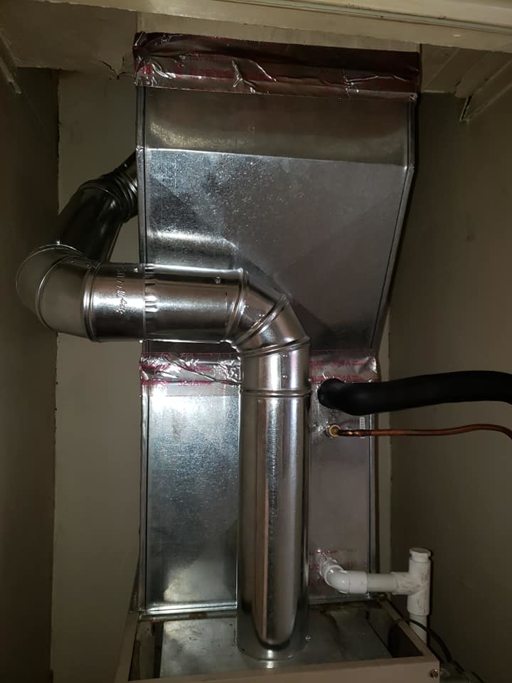 Interior view of newly installed or repaired HVAC ductwork by J.M Heating, Air Conditioning and Refrigeration in Pittsburgh, PA.