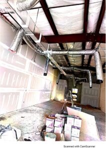 HVAC ductwork installed in a new construction building by McGuffee's Air Conditioning and Heating in Gulfport, MS