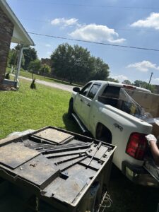 New HVAC equipment being delivered and old unit removed by Comfort Zone Mechanical in Antioch, TN.