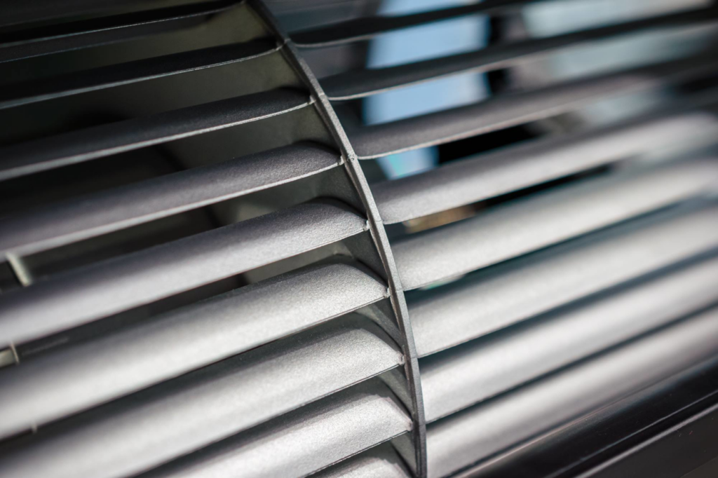 Close-up of HVAC fan blades or vent louvers serviced by A-1 Electric Motor Service in Covington, KY.