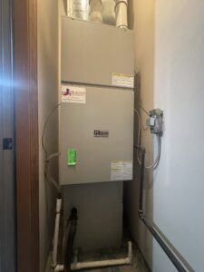 A newly installed Gibson furnace and air handler unit by Skaggs Heating & Cooling in Springfield, MO.