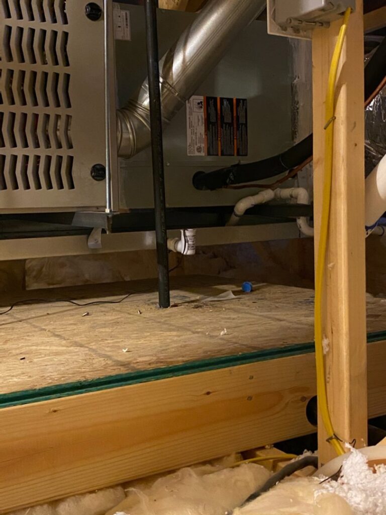 An HVAC furnace and air handler system with ductwork and wiring installed by Ace A/C & Heating in Henderson, NV.
