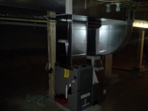 An HVAC furnace and ductwork installation by Northwest Heating and Air Conditioning in Helena, MT.