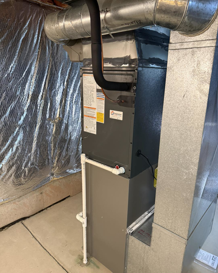 An HVAC furnace system installation by Progressive Heating and Cooling WNY in Buffalo, NY.