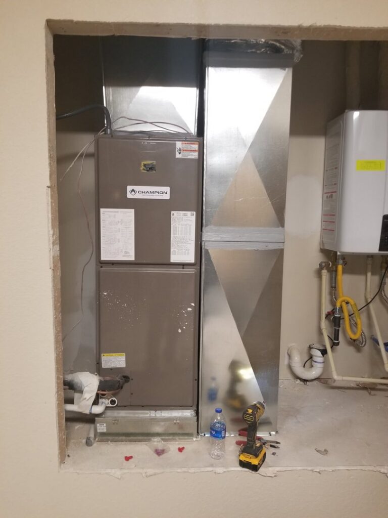 HVAC furnace and water heater installation by After Hours Heating & Air Conditioning LLC in Chesapeake, VA.