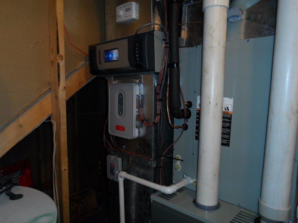 Close-up of HVAC system controls and ductwork installed by Extreme Heating and Cooling II - Indiana in Westfield, IN.