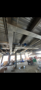 HVAC system installation with extensive ductwork in a commercial building by WV Heating and Air in Morgantown, WV