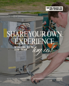 An HVAC technician repairing an outdoor air conditioning unit with a torch at Tim Force Tin Shop in Casper, WY.